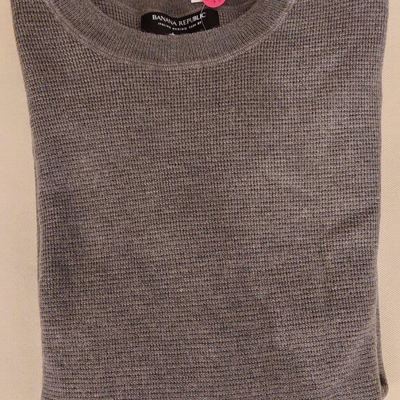 Banana Republic Grey NWT Men’s L Crew Neck Sweater - Picture 8 of 13